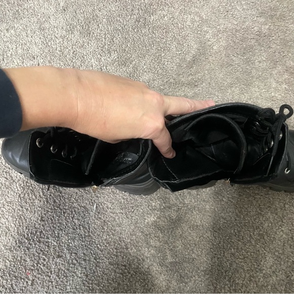 Used black combat boots worn by Hooters Girl - Picture 2 of 6